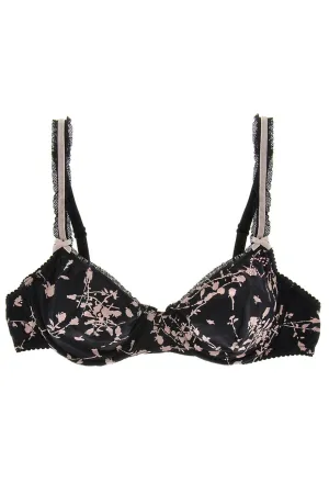 BLUMARINE CHERRY BLOSSOM Black Nude Bra