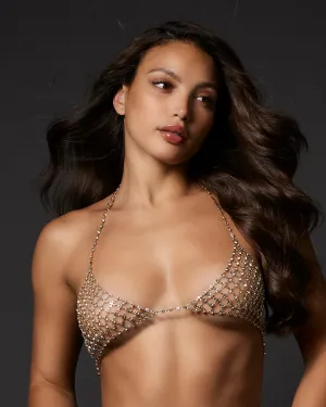 Marli Diamond Lattice Soft Bra Gold/Clear