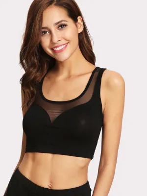 Mesh Insert Sports Bra