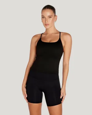 MOTION THIN STRAP TOP - BLACK