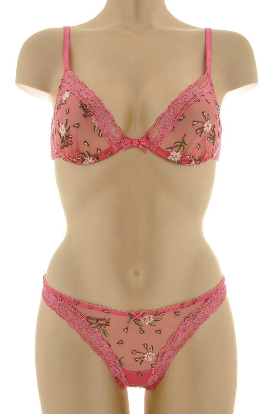 PINK Floral Bra