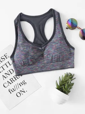 Space Dye Racerback Sports Bra