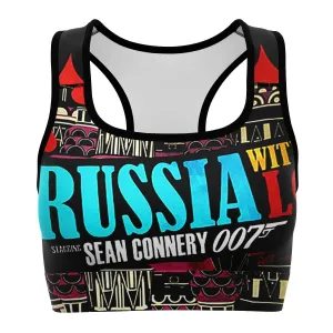 Sports Bra - Black - From Russia with Love Sean Connery